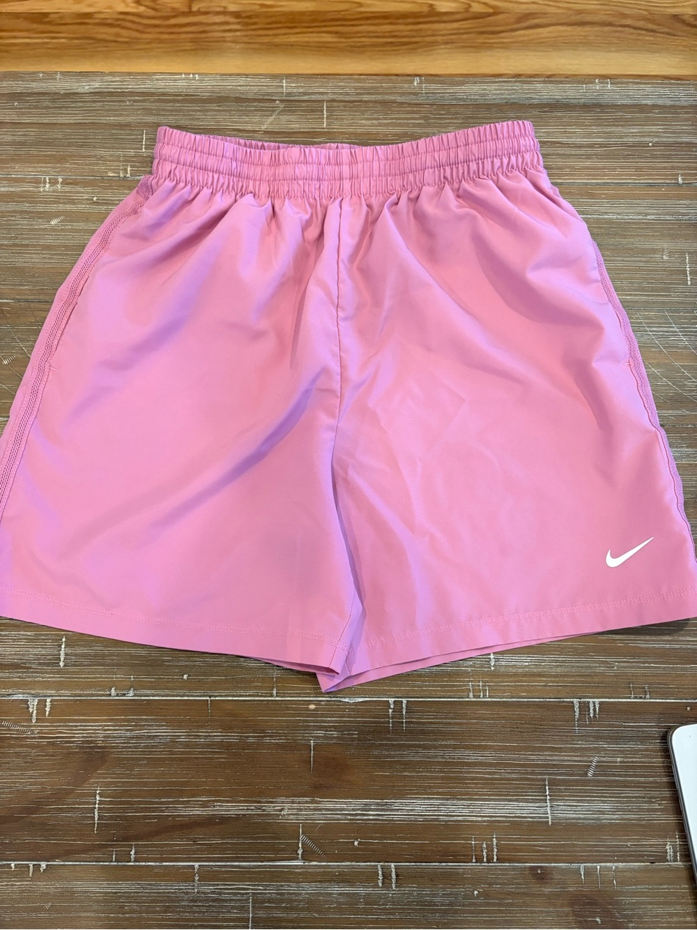 Nike Boys Unlined Dri Fit Shorts Size XL Pink EUC 5 inch